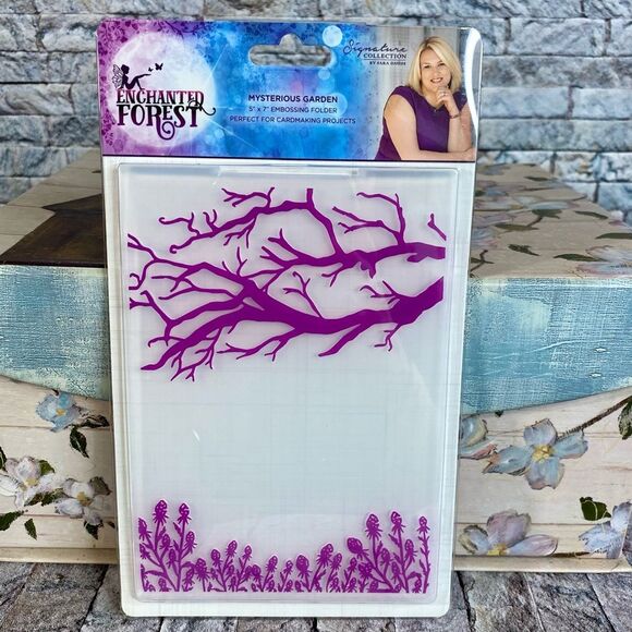 Crafters Companion NWT Embossing Folder Enchanted Forest Mysterious Garden - Picture 1 of 4